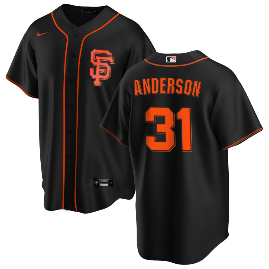 Nike Men #31 Tyler Anderson San Francisco Giants Baseball Jerseys Sale-Black